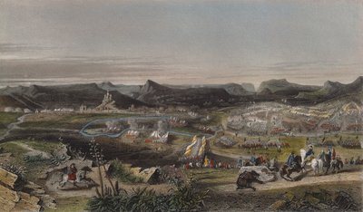 Schlacht von Almansa am 25. April 1707, gestochen von Ed. Chavane